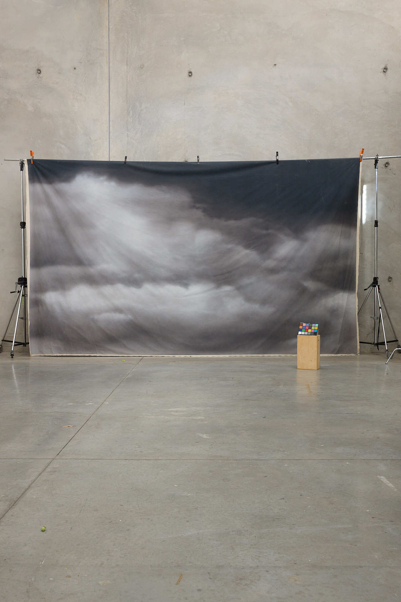 Schmidli Canvas Backdrop - Clouds Dark'Sky B/W Night Sky - 12’ x 20’ Catalogue #S355 product image