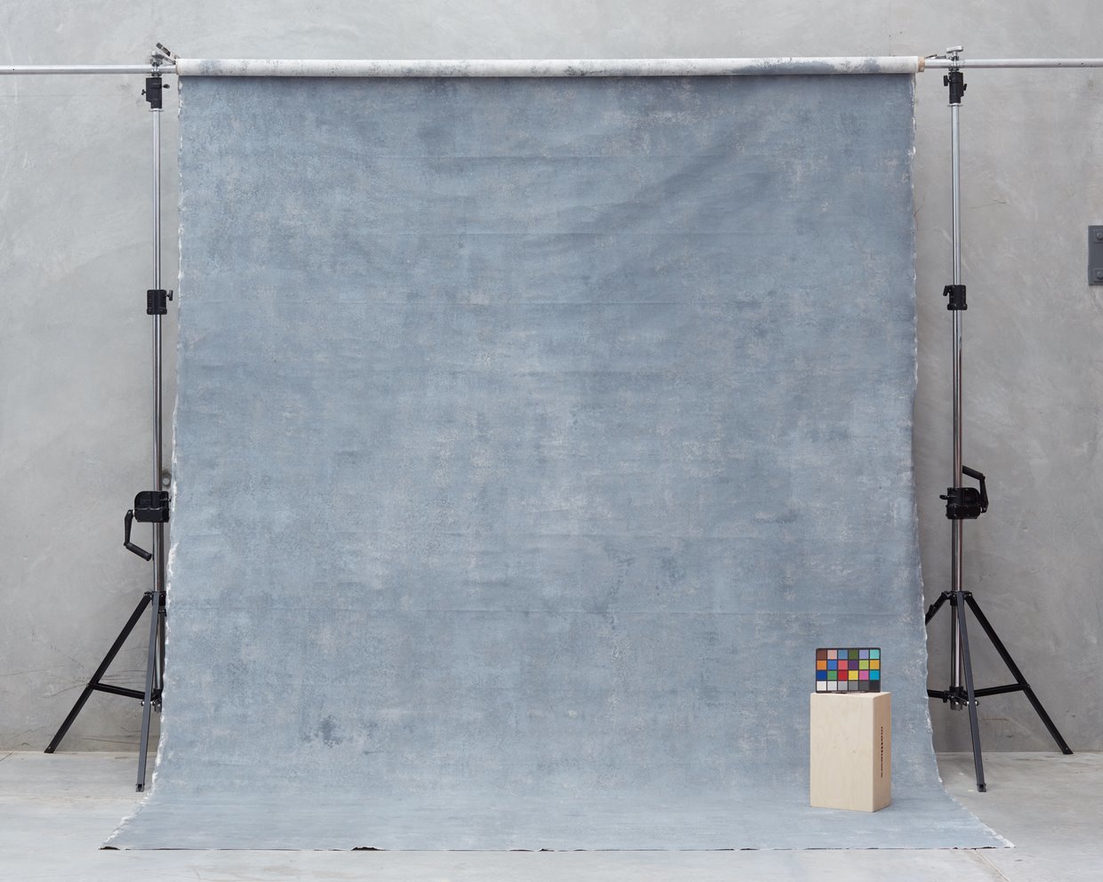 Schmidli Canvas Backdrop - Grey (Black/White), Blue, Cold - 12’ x 20’ Catalogue #0587 product image