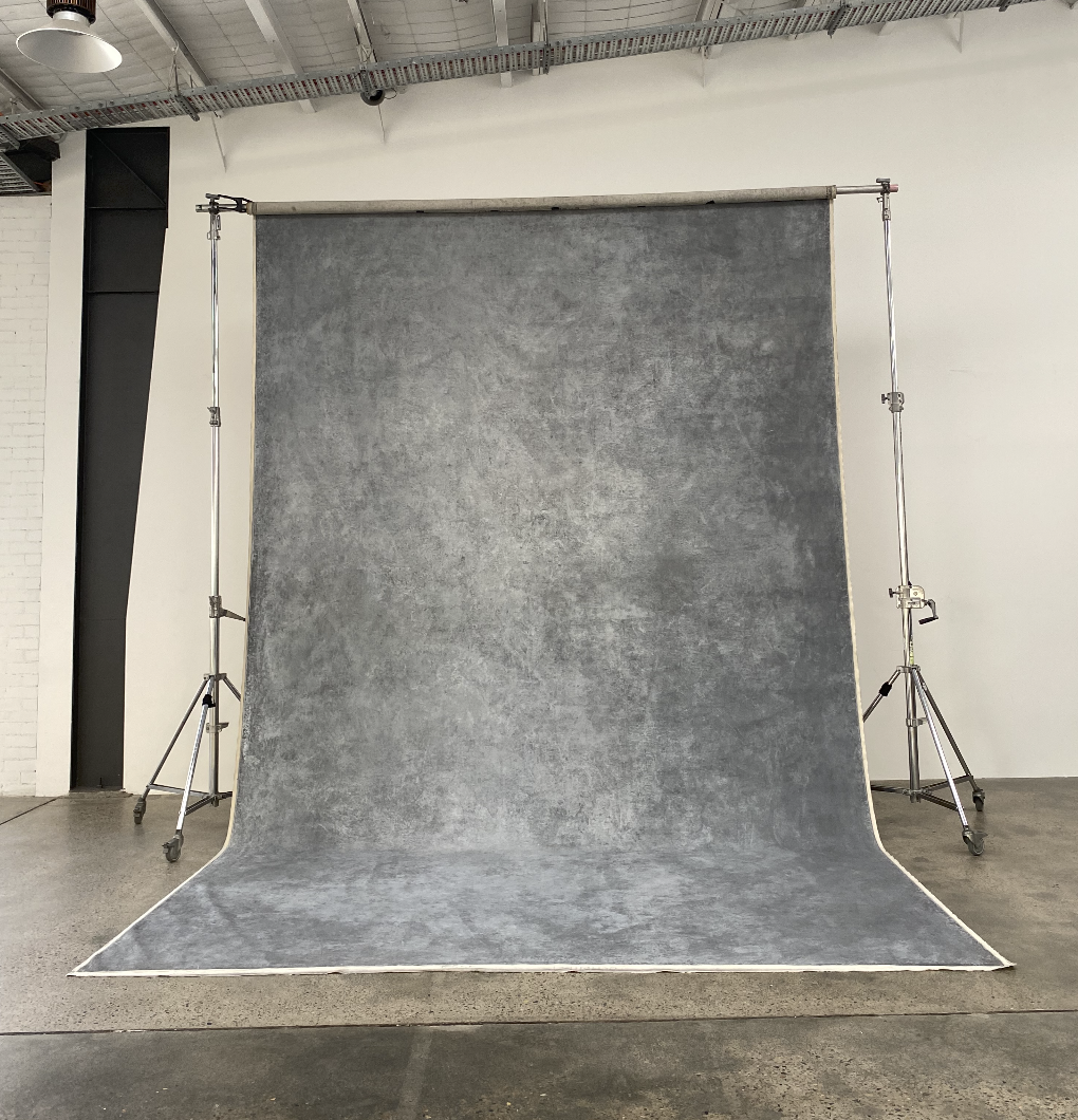 Schmidli Canvas Backdrop - Metallic Neutral Grey (Black/White) - 12' x 20' Catalogue #1229 product image