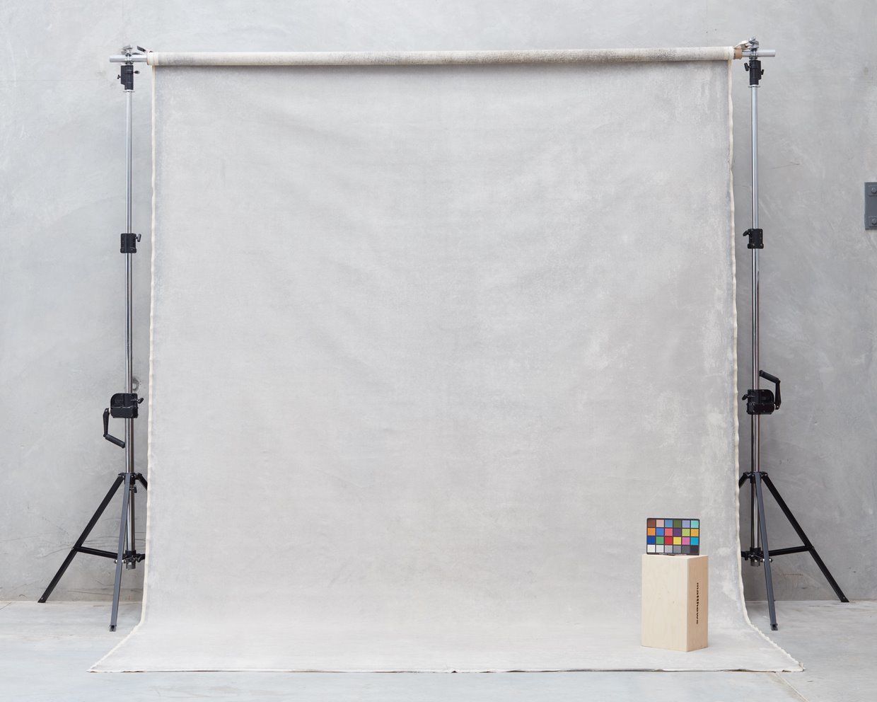 Schmidli Canvas Backdrop - Warm Light Grey (Black/White) - 12' x 11' Catalogue #1794 product image
