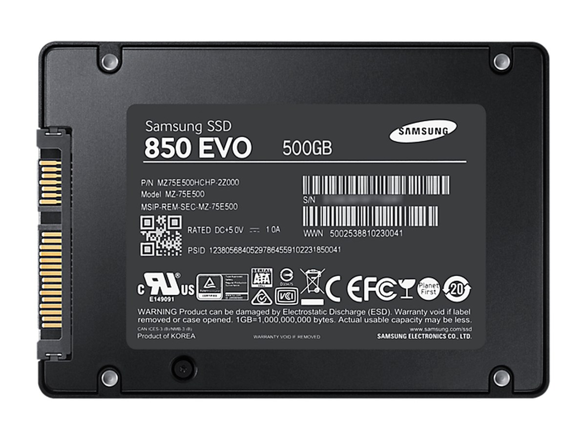 Samsung 850 EVO 500GB SSD product image
