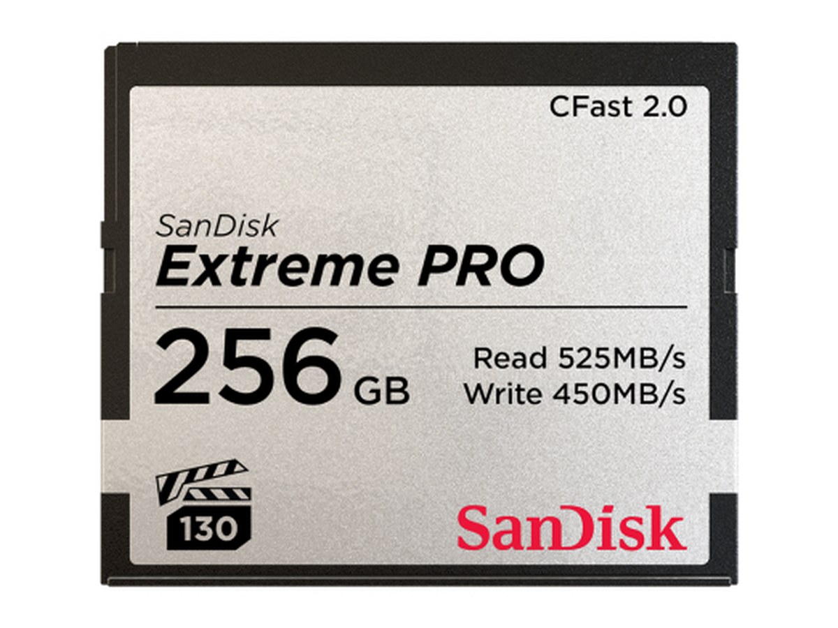 SanDisk 256GB 525MB/s Extreme PRO CFast 2.0 Memory Card product image