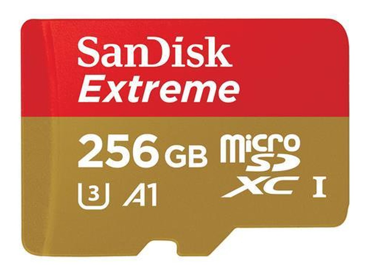 SanDisk 256GB Extreme MICRO SDXC UHS-I  V30 product image