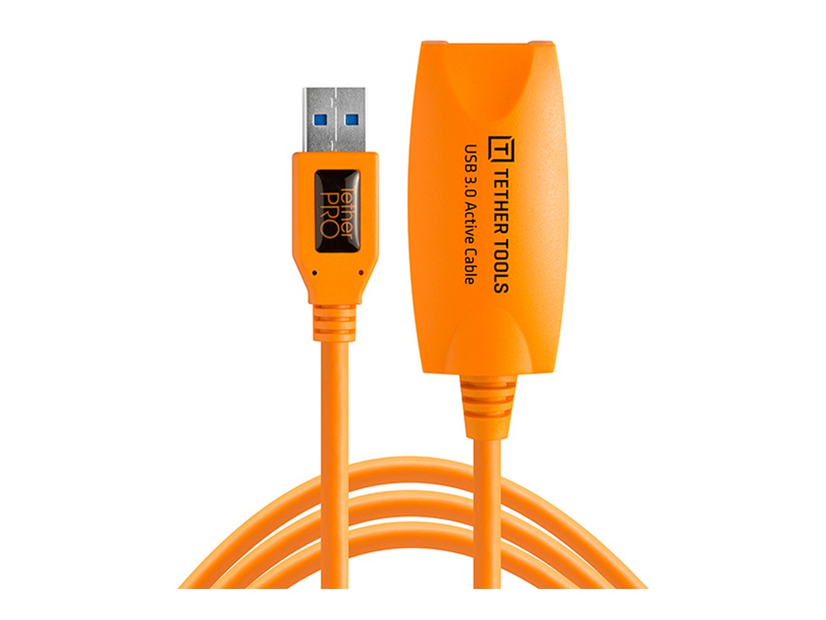 Tether Tools USB 3.0 Type A (F) > Typa A (M) Active Extension Cable (Orange) product image