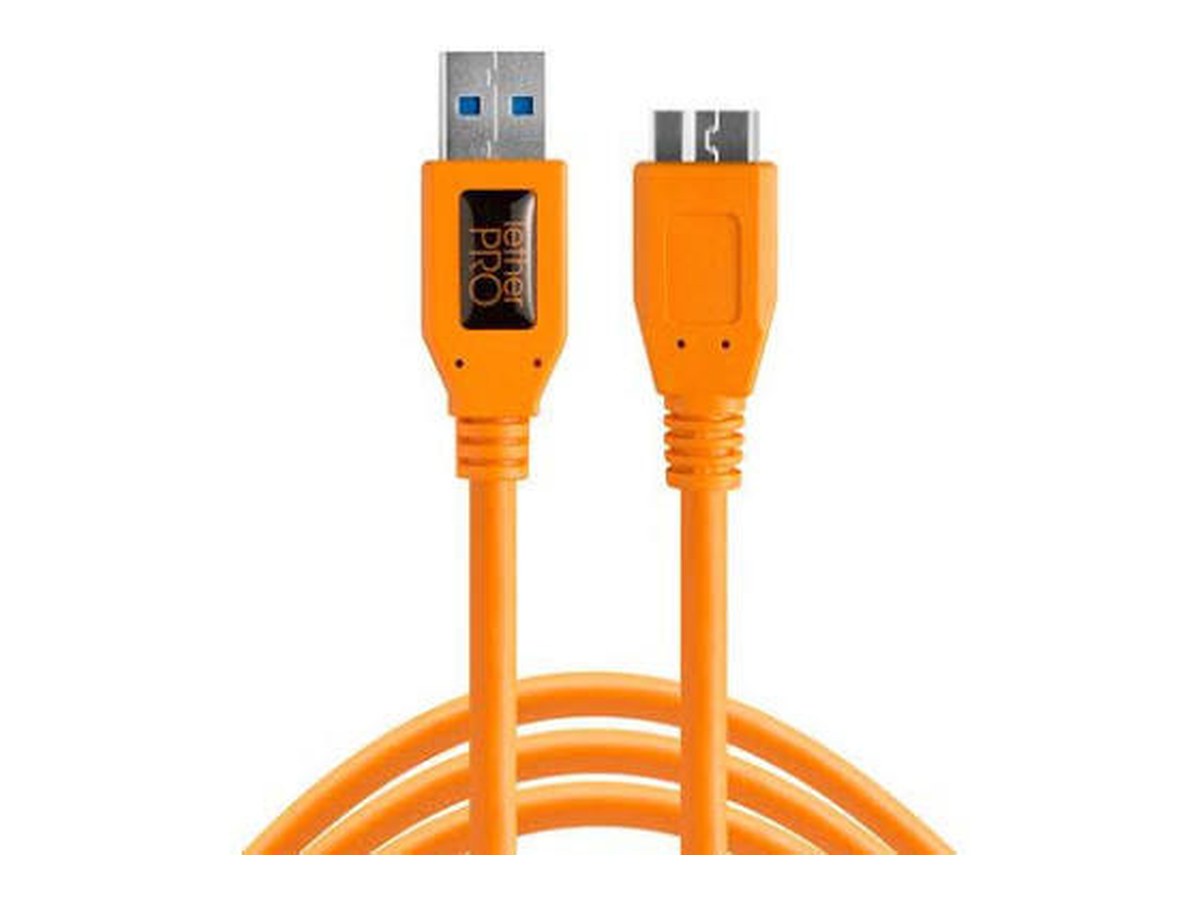 Tether Tools USB 3.0 Type A (M) to Micro B USB 3.0 Cable (Orange) product image