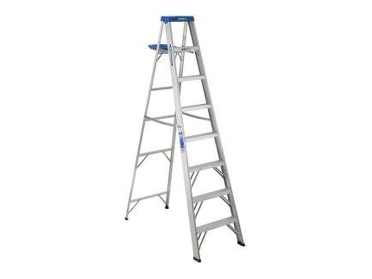 8' A Frame Aluminium Step Ladder (Silver) product image