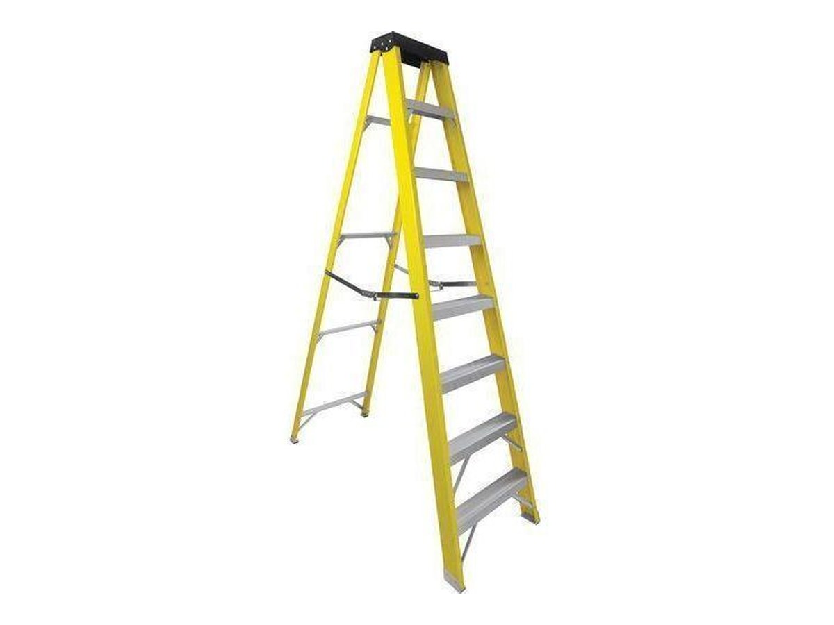8' A Frame Aluminium Step Ladder (Yellow) product image