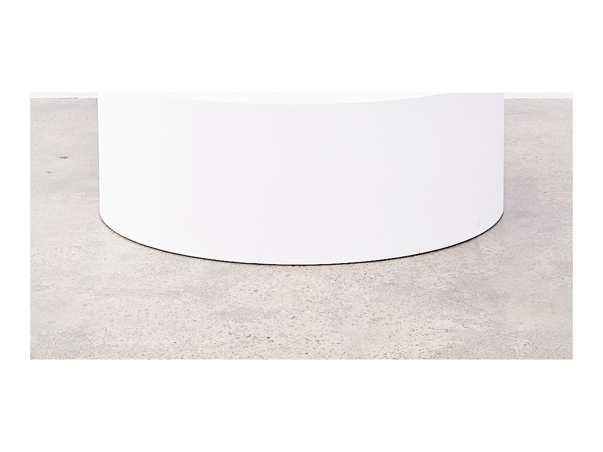 Cylindrical White Wooden Pancake Plinth (D1170 X 400mm) product image